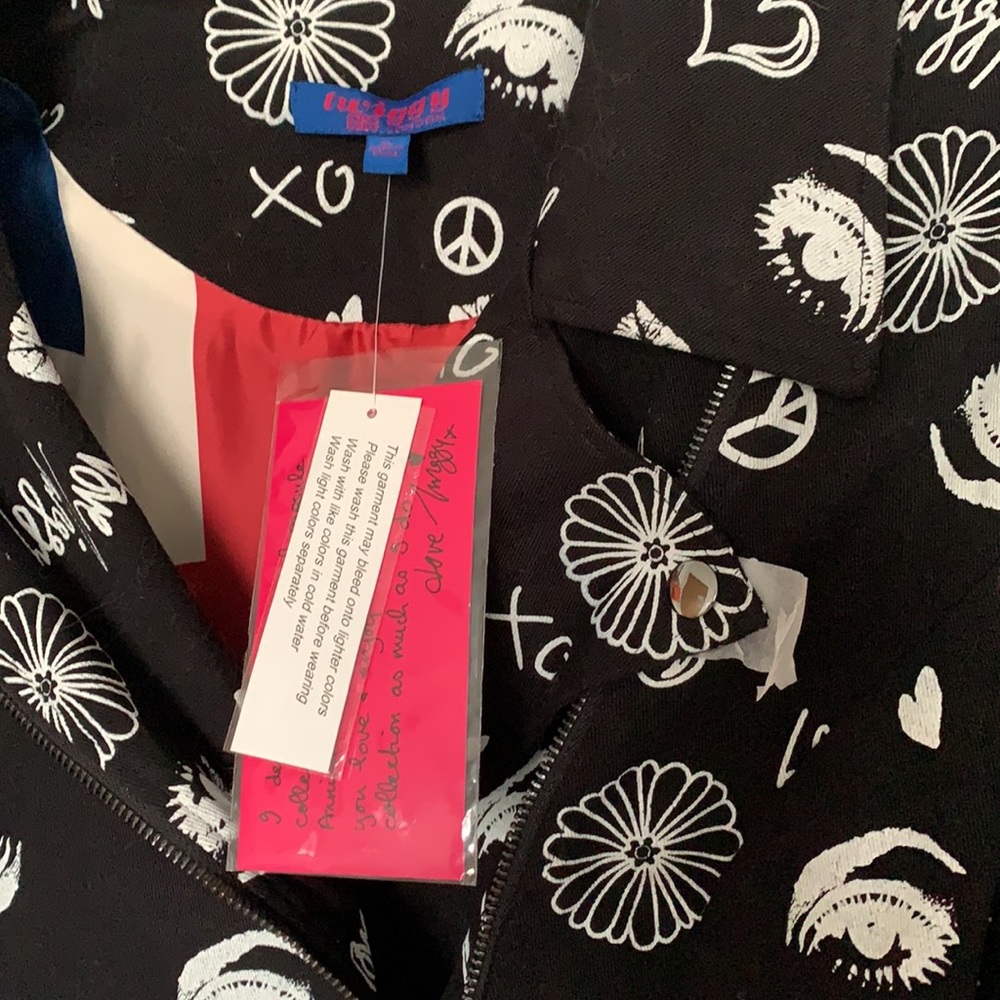 Twiggy London women’s graphic print motto jacket - Picture 3 of 10